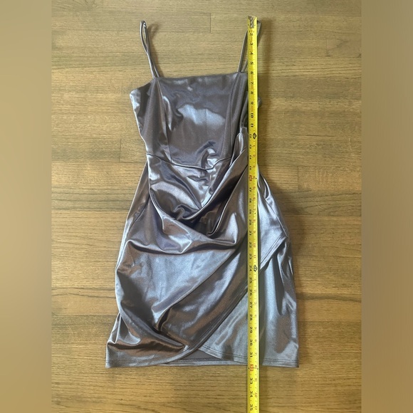 Windsor Lilac/Lavender/Silver Satin Formal Evening Gown-Size Medium - Picture 7 of 8